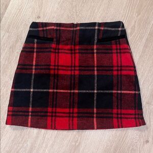 Copper Key Red Plaid A Line Skirt